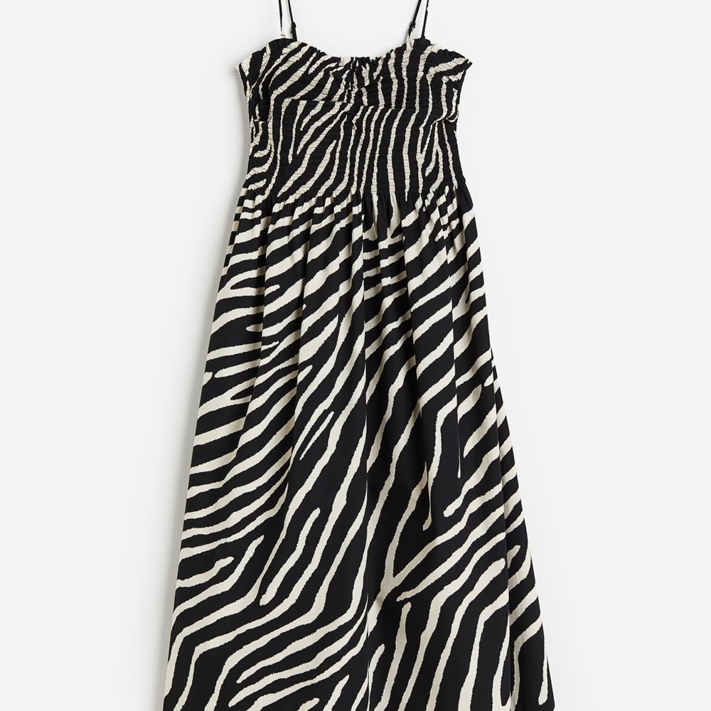 H&M Black and White Spaghetti Strap Maxi Dress